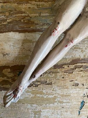 Baroque Bavarian Crucifix #11, Wood Carved (Cross Missing)