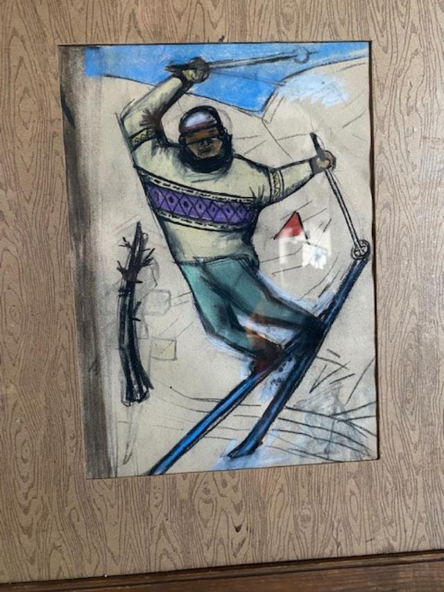 The Skier, Original Art by Eveline W. Syme, Circa 1927