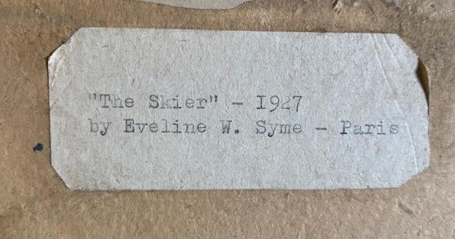 The Skier, Original Art by Eveline W. Syme, Circa 1927
