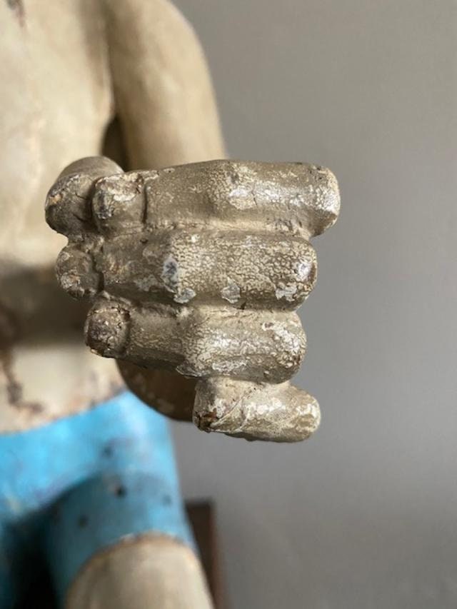 Spanish Colonial Santos Figure of Jesus or St. Peter, Patron Saint of Fishermen