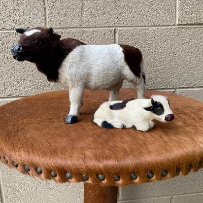 Vintage Horn and Cowhide Occasional Side Table, Found in Germany