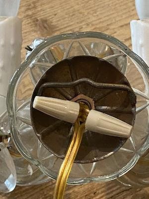 Venetian Murano Crystal Wall Sconce, Wired for US