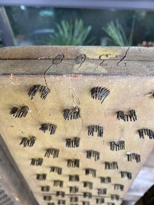 Antique Textile Fabric Stamping Blocks, Set of 5