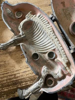 1930s Cast Iron Anatomical Pig, Salesman Sample, Moorman Mineral Supplements