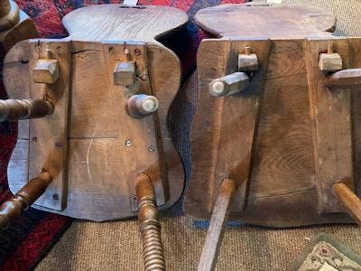 Pair of Circa 1880 German Carved Chairs, God and Goddess of Wine
