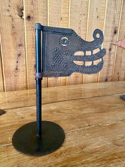 18th Century Weathervane Dragon Fragment on Stand