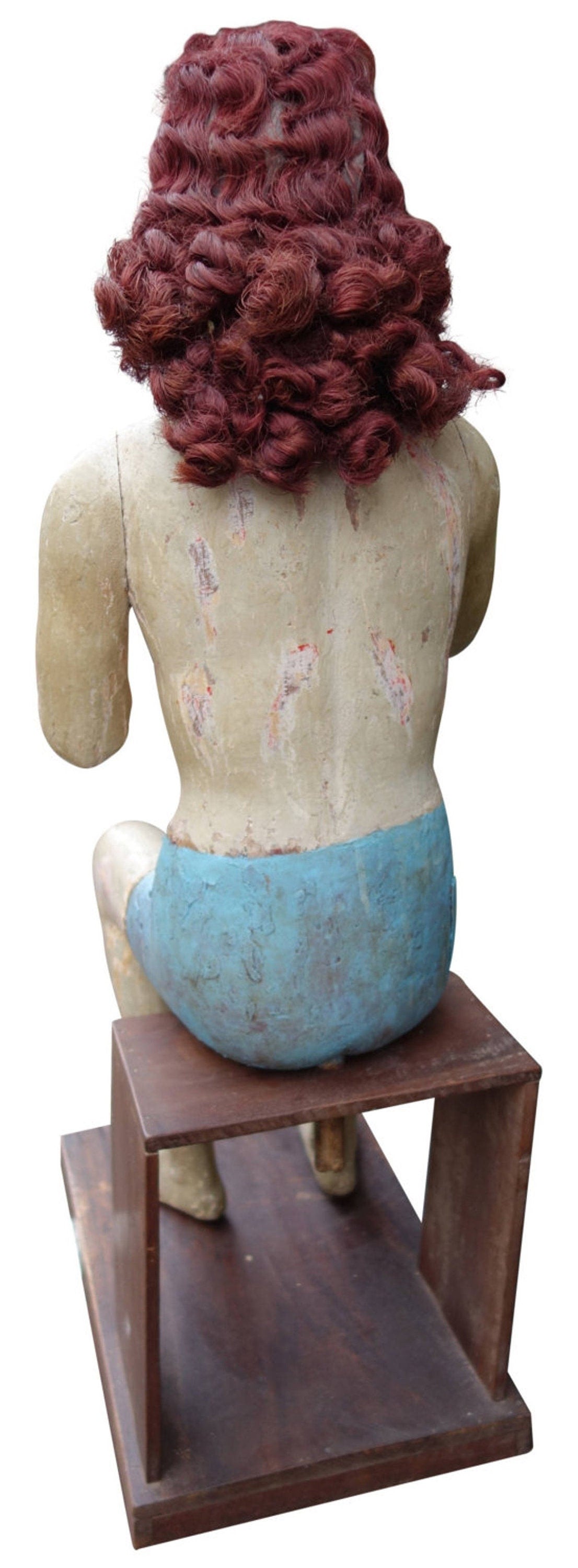 Spanish Colonial Santos Figure of Jesus or St. Peter, Patron Saint of Fishermen