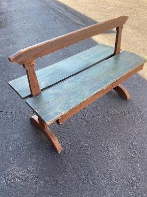 1940s German Beer Hall Double Bench with Removable Center Piece, Pine