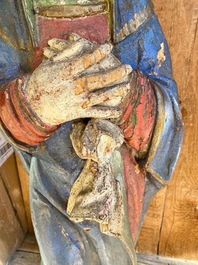 Large 18th Century Wood Carved Bavarian Madonna