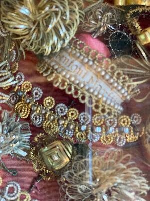 18th Century German Austrian Reliquary, Mary and Baby Jesus with 4 Saints