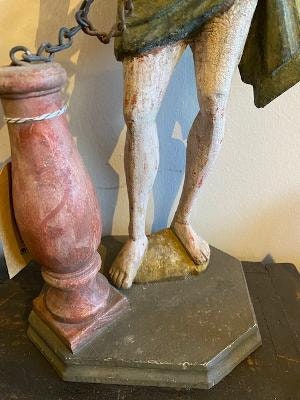 The Scourging of Christ, German Wood Carving, Found in Bavaria