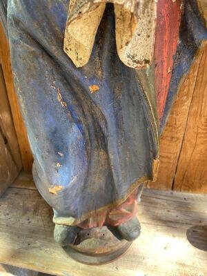 Large 18th Century Wood Carved Bavarian Madonna