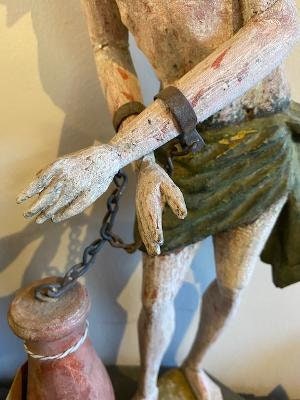 The Scourging of Christ, German Wood Carving, Found in Bavaria