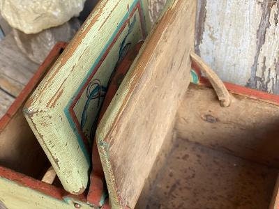 Austrian Folk Art Painted Sewing Box
