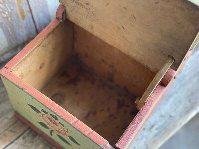 Austrian Folk Art Painted Sewing Box