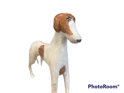 Folk Art Wood and Gesso Dog by Thomas Dimmitt, Berthoud CO