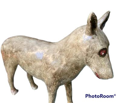 Folk Art Wood and Gesso Coyote by Thomas Dimmitt, Berthoud CO