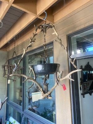 Antler Plant Hanger, Repurposed German Antler Chandelier