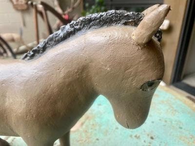 Folk Art Wood and Gesso Horse by Thomas Dimmitt, Berthoud CO