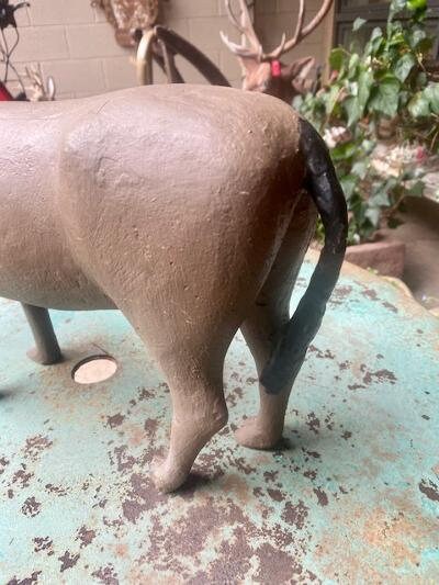 Folk Art Wood and Gesso Steer by Thomas Dimmitt, Berthoud CO