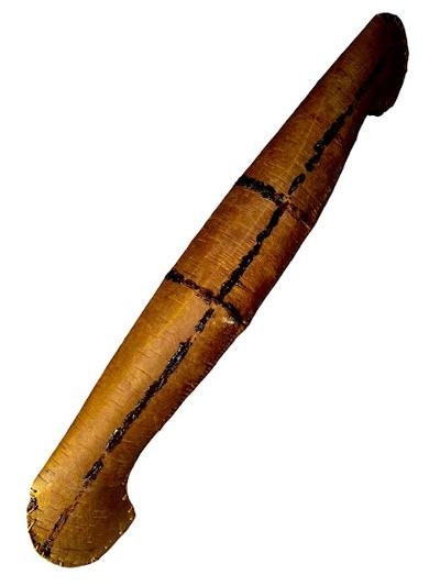 Birch Bark Canoe with Pine Tar, Native American Folk Art