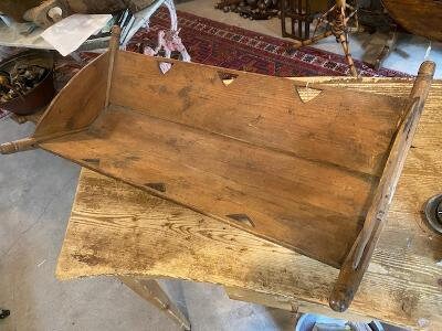 Antique French Cradle, Table Centerpiece Container