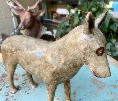 Folk Art Wood and Gesso Coyote by Thomas Dimmitt, Berthoud CO