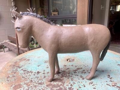Folk Art Wood and Gesso Horse by Thomas Dimmitt, Berthoud CO