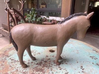 Folk Art Wood and Gesso Horse by Thomas Dimmitt, Berthoud CO
