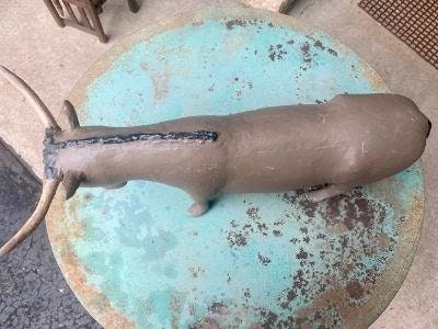 Folk Art Wood and Gesso Steer by Thomas Dimmitt, Berthoud CO