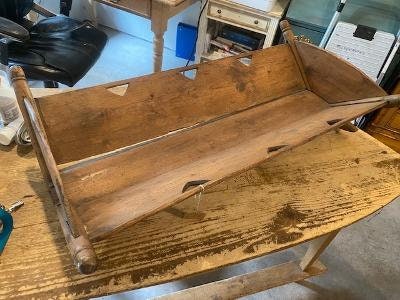 Antique French Cradle, Table Centerpiece Container