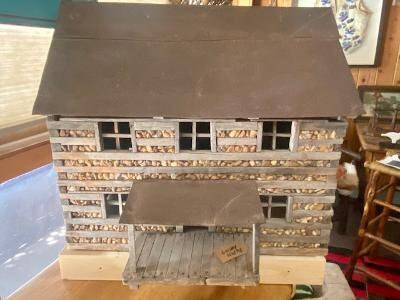 Large Adirondack Log and Stone House Model