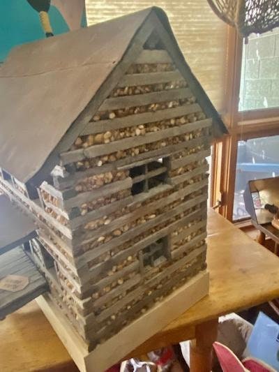 Large Adirondack Log and Stone House Model