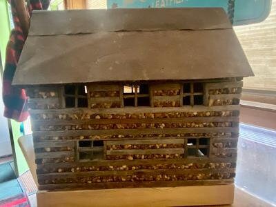 Large Adirondack Log and Stone House Model