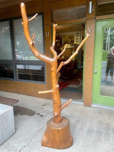 Rustic Tree Coat Rack, Hall Tree Stand, Log Base