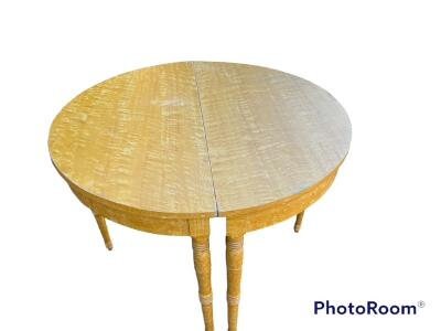 Pair of Grain Painted Demilune Tables, 1930s