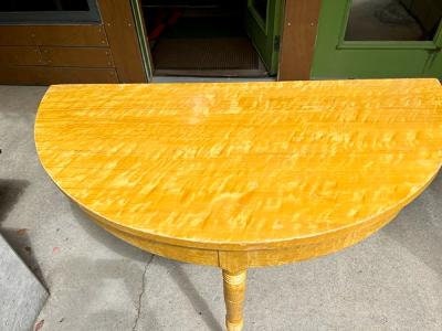 Pair of Grain Painted Demilune Tables, 1930s