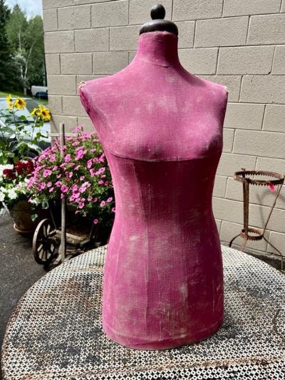 Vintage Pink Dress Form, Display Mannequin