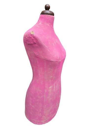 Vintage Pink Dress Form, Display Mannequin