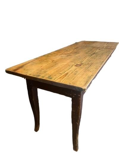 Old German Beer Hall Farm Table, Pine, Lift-Off Top