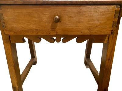 Primitive American Pine Side Table, Bedside Table