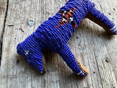 Native American Beaded Horse Fetish Amulet, 1950s