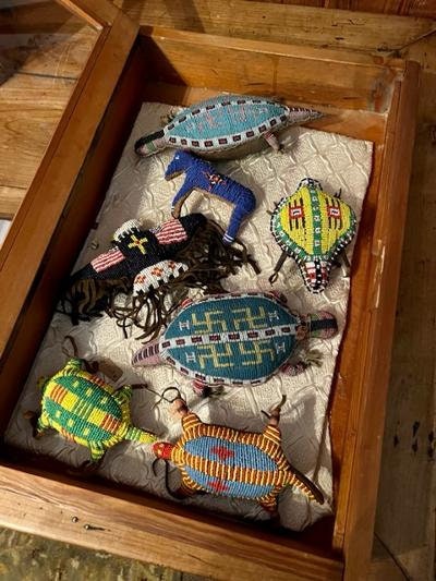 Native American Beaded Horse Fetish Amulet, 1950s
