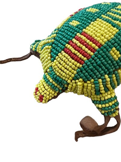 Native American Beaded Turtle Fetish Amulet, 1950s