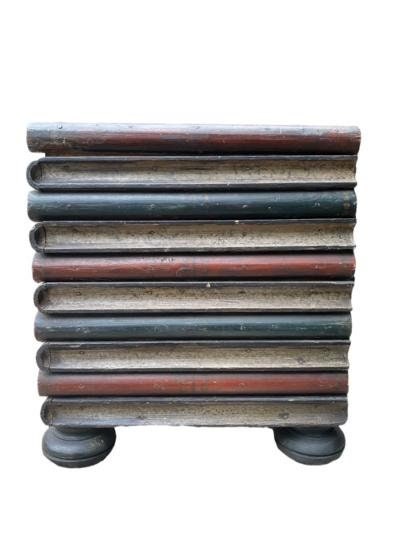 Austrian Faux Book Chest Side Table, Circa 1900