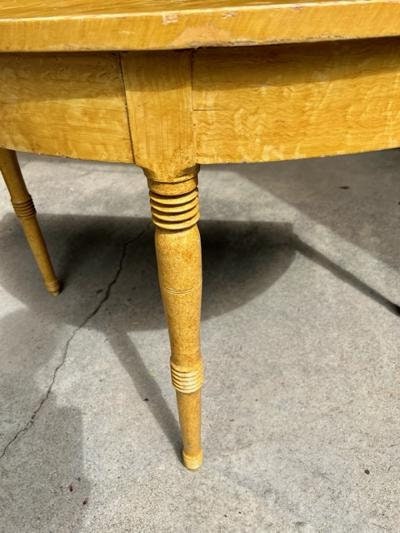 Pair of Grain Painted Demilune Tables, 1930s