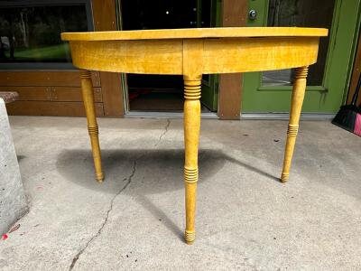 Pair of Grain Painted Demilune Tables, 1930s
