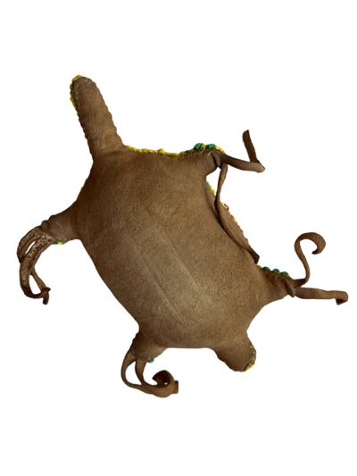 Native American Beaded Turtle Fetish Amulet, 1950s