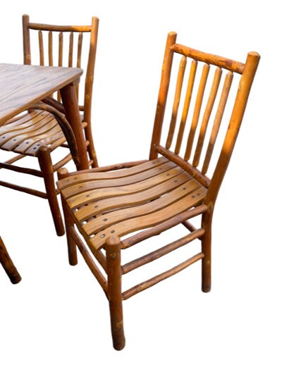 Old Hickory Table and Chairs Set, 1990s