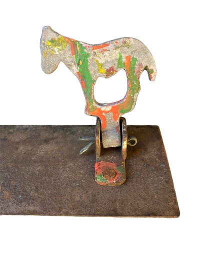 Metal Carnival Shooting Target, Horse and Mule, 1940s